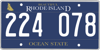 RI license plate 224078