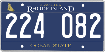 RI license plate 224082