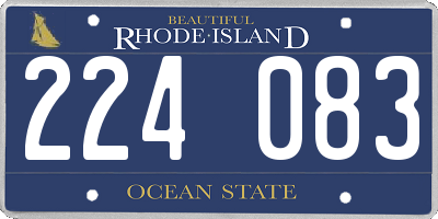 RI license plate 224083