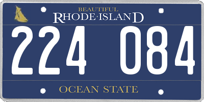 RI license plate 224084