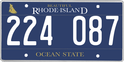 RI license plate 224087