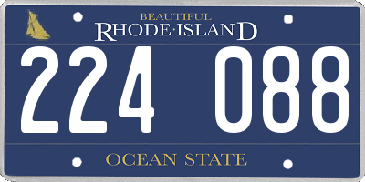 RI license plate 224088