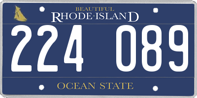 RI license plate 224089
