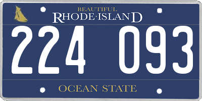 RI license plate 224093