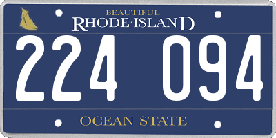 RI license plate 224094