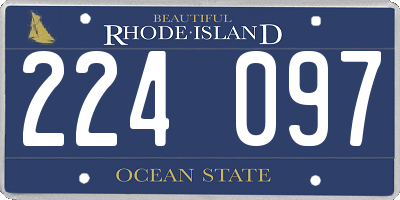 RI license plate 224097
