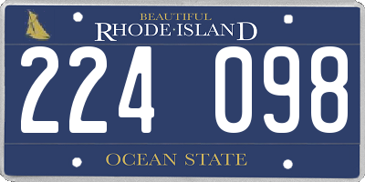 RI license plate 224098
