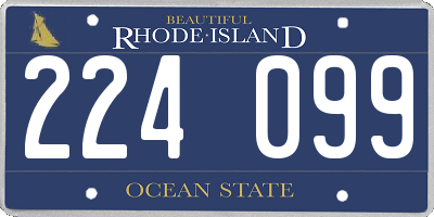 RI license plate 224099