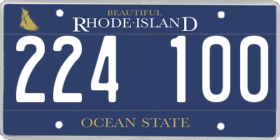 RI license plate 224100