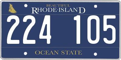 RI license plate 224105