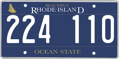 RI license plate 224110
