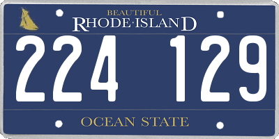 RI license plate 224129