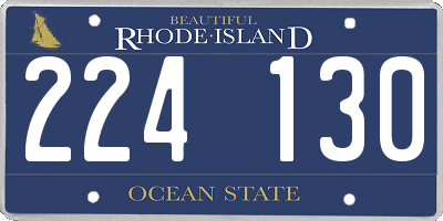 RI license plate 224130