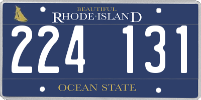 RI license plate 224131