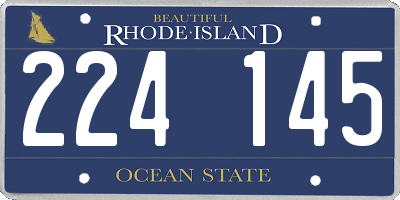 RI license plate 224145