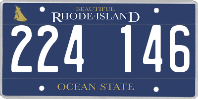 RI license plate 224146