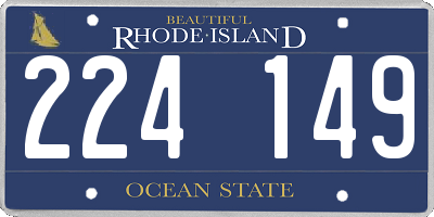 RI license plate 224149