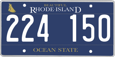 RI license plate 224150