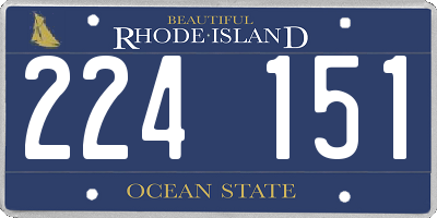 RI license plate 224151