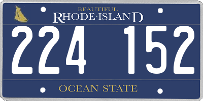 RI license plate 224152