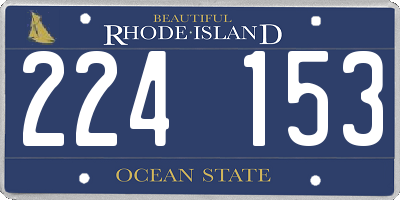 RI license plate 224153