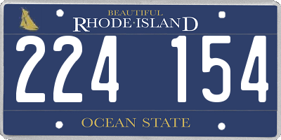 RI license plate 224154