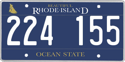 RI license plate 224155