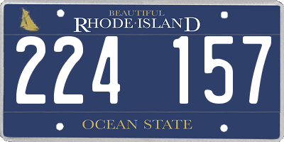 RI license plate 224157