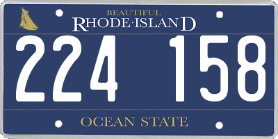RI license plate 224158