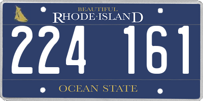 RI license plate 224161