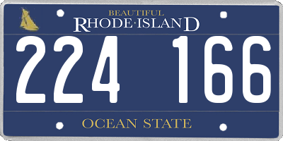 RI license plate 224166