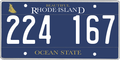 RI license plate 224167