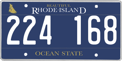 RI license plate 224168