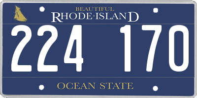 RI license plate 224170