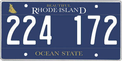 RI license plate 224172