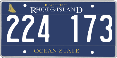 RI license plate 224173