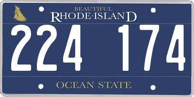 RI license plate 224174