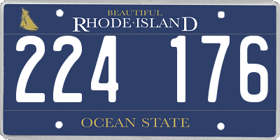RI license plate 224176