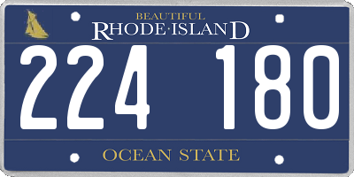 RI license plate 224180