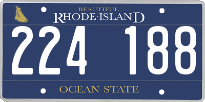 RI license plate 224188