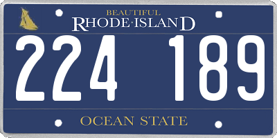 RI license plate 224189