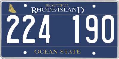 RI license plate 224190