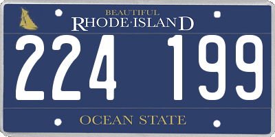 RI license plate 224199