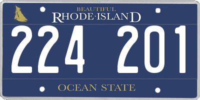 RI license plate 224201