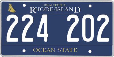 RI license plate 224202