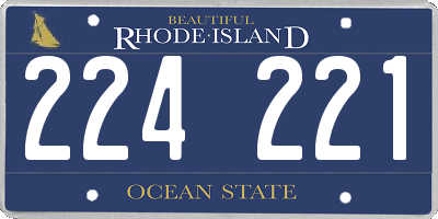 RI license plate 224221