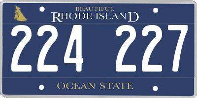 RI license plate 224227