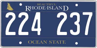 RI license plate 224237