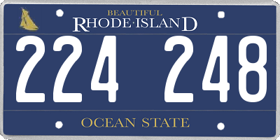 RI license plate 224248