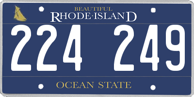 RI license plate 224249